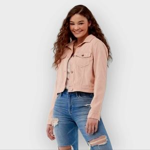 Candie's Pink Rose Gold Cropped Jacket Size XS